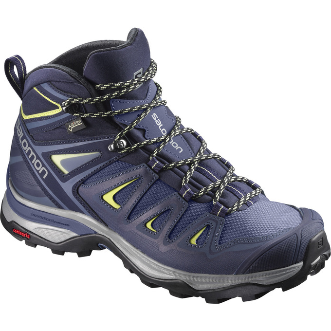 SALOMON X ULTRA 3 WIDE MID GTX® W Philippines - Women's Hiking Shoes - Deep Blue | 619572-DQS